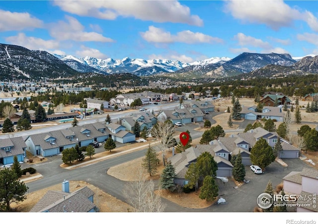 1437 Raven Cir Unit A, Estes Park, CO 80517 - aerial view of residential area with a mountainous background