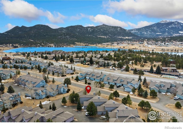 1437 Raven Cir Unit A, Estes Park, CO 80517 - aerial view of residential area with a water and mountain view