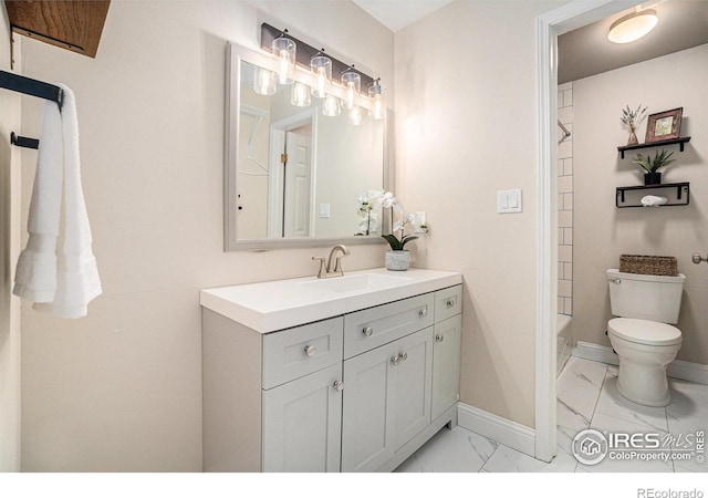 705 E Drake Rd Unit 45, Fort Collins, CO 80525 - bathroom featuring marble finish flooring, vanity, and shower / bathtub combination