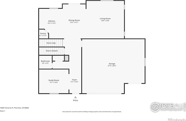 13065 Tamarac Pl, Thornton, CO 80602 - view of home floor plan