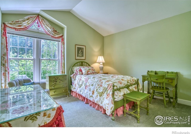 4471 Wellington Rd, Boulder, CO 80301 - carpeted bedroom featuring lofted ceiling