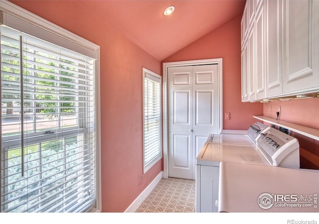 4471 Wellington Rd, Boulder, CO 80301 - laundry area with cabinet space, independent washer and dryer, and light flooring