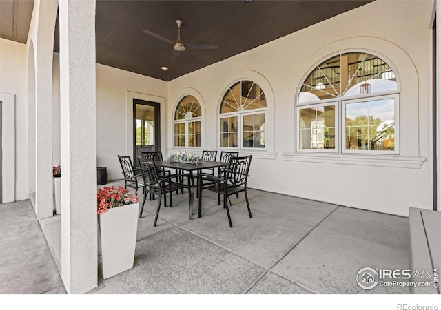 16636 Krameria Way, Brighton, CO 80602 - view of patio featuring a ceiling fan and outdoor dining space