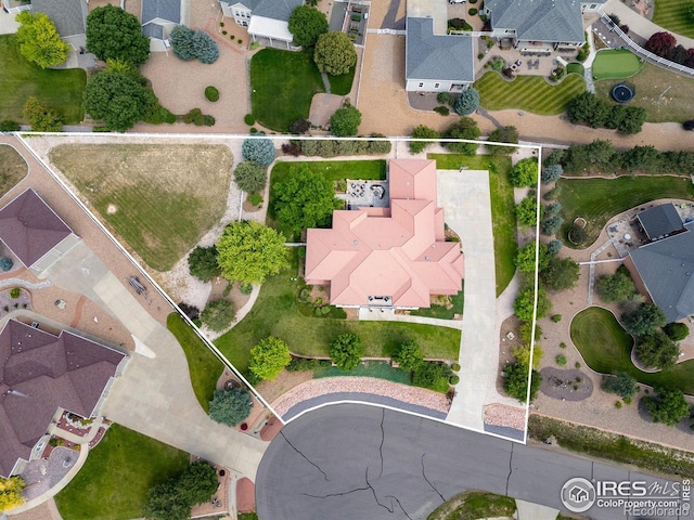 16636 Krameria Way, Brighton, CO 80602 - aerial view of residential area featuring property parcel outlined
