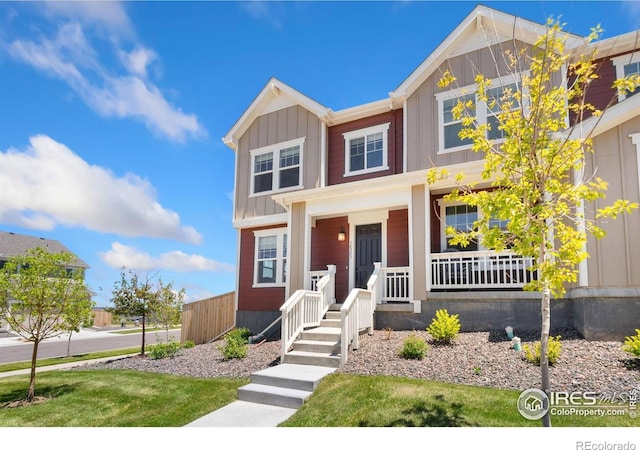 14203 Hop Clover Trl, Parker, CO 80134 - view of front of property featuring board and batten siding and covered porch