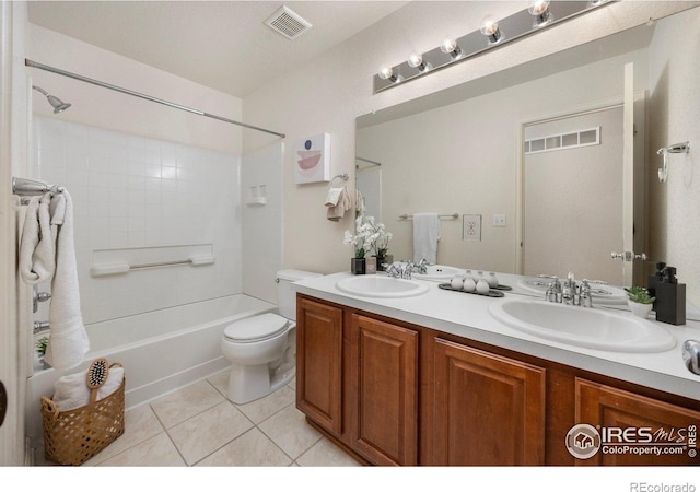 3882 W 118th Pl, Westminster, CO 80031 - full bathroom featuring double vanity,  shower combination, and tile patterned floors