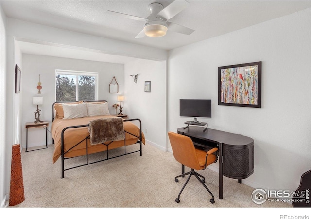 3367 Badger Creek Rd, Hartsel, CO 80449 - carpeted bedroom featuring an office area and ceiling fan