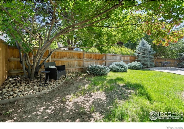 2262 Harvest St, Fort Collins, CO 80528 - fenced backyard with a patio area