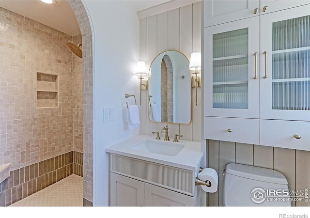 11230 W 77th Dr, Arvada, CO 80005 - bathroom with a tile shower and vanity