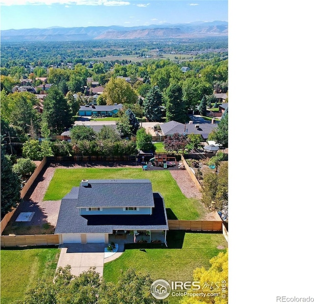 11230 W 77th Dr, Arvada, CO 80005 - aerial view of property and surrounding area with mountains