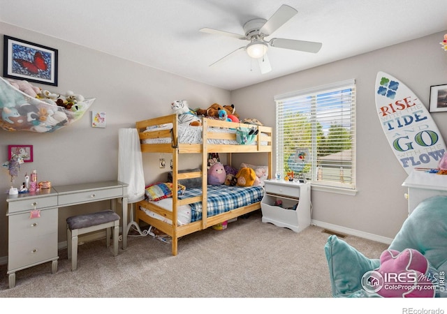 1705 Wales Dr, Berthoud, CO 80513 - carpeted bedroom with baseboards and a ceiling fan
