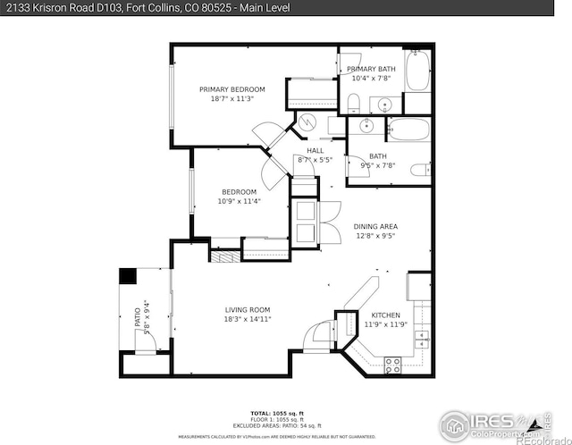 2133 Krisron Rd Unit D103, Fort Collins, CO 80525 - view of floor plan / room layout