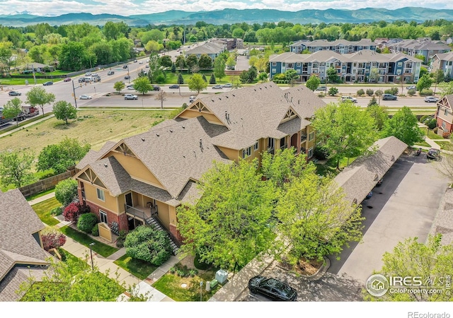 2133 Krisron Rd Unit D103, Fort Collins, CO 80525 - aerial perspective of suburban area featuring a mountain backdrop