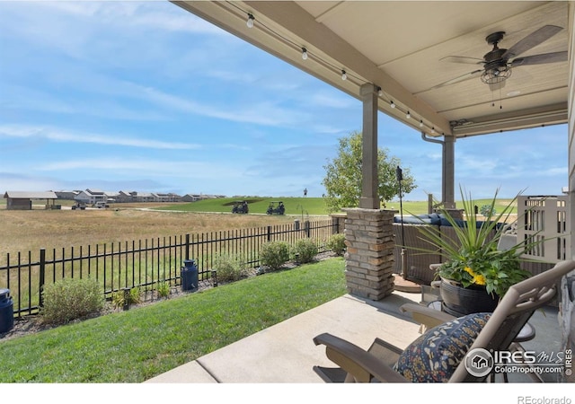 3304 Heron Lakes Pkwy, Berthoud, CO 80513 - view of patio with ceiling fan