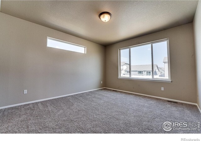 604 Rosedale St, Severance, CO 80550 - unfurnished room with carpet floors and a textured ceiling