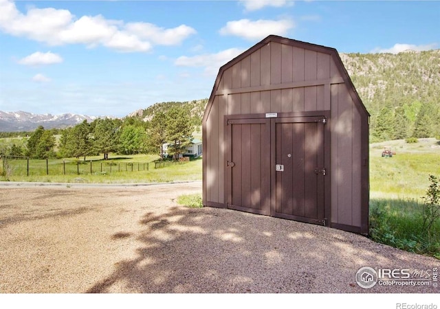 2160 Devils Gulch Rd, Estes Park, CO 80517 - view of shed featuring a mountain view