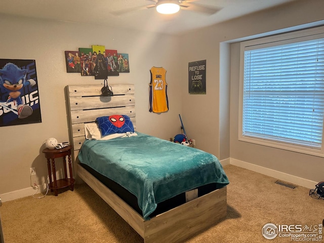 1460 Hawkridge Rd, Eaton, CO 80615 - carpeted bedroom featuring baseboards and ceiling fan