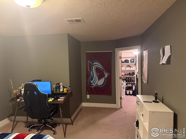 1460 Hawkridge Rd, Eaton, CO 80615 - office with light carpet and a textured ceiling