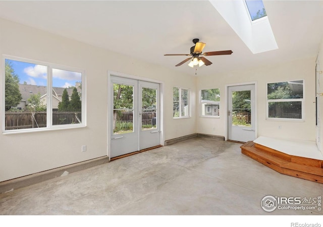 2516 Mountain View Ave, Longmont, CO 80503 - unfurnished sunroom featuring a skylight