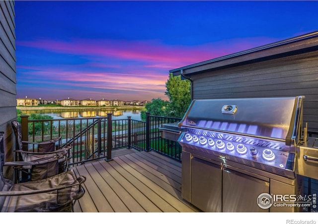 2772 Vallecito St, Timnath, CO 80547 - deck with a water view and area for grilling