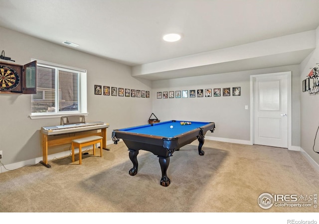 2772 Vallecito St, Timnath, CO 80547 - playroom featuring carpet flooring and billiards table