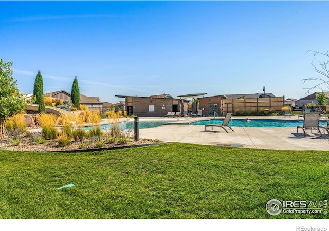 2772 Vallecito St, Timnath, CO 80547 - community pool featuring a patio area