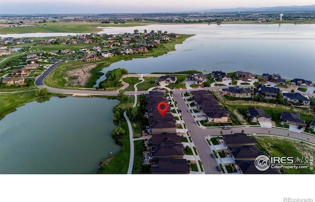 2772 Vallecito St, Timnath, CO 80547 - aerial view of property's location with nearby suburban area and a nearby body of water
