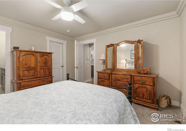 83 Evans St, Severance, CO 80550 - carpeted bedroom with baseboards and a ceiling fan