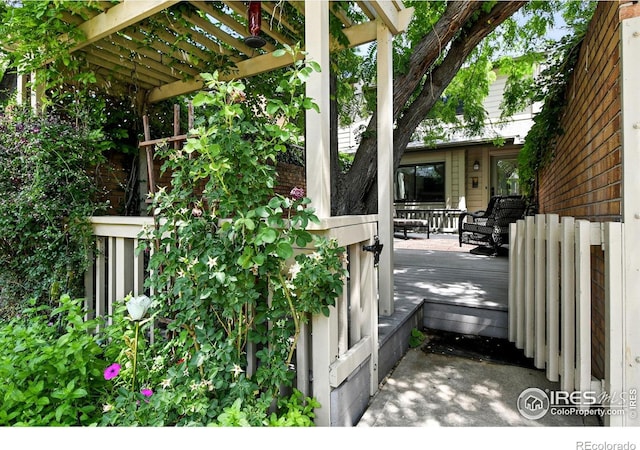 770 Quince Cir, Boulder, CO 80304 - wooden terrace featuring a ceiling fan