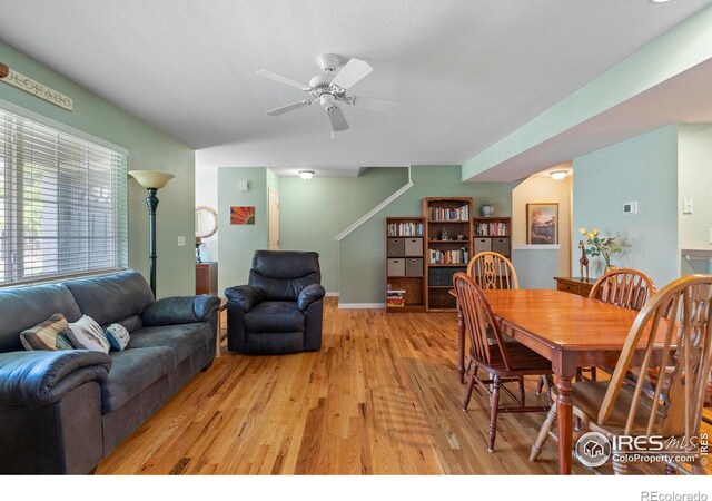1014 Andrews Peak Dr Unit D112, Fort Collins, CO 80521 - dining space featuring light wood-style floors and ceiling fan