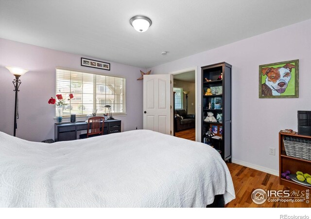 1014 Andrews Peak Dr Unit D112, Fort Collins, CO 80521 - bedroom featuring multiple windows and wood finished floors
