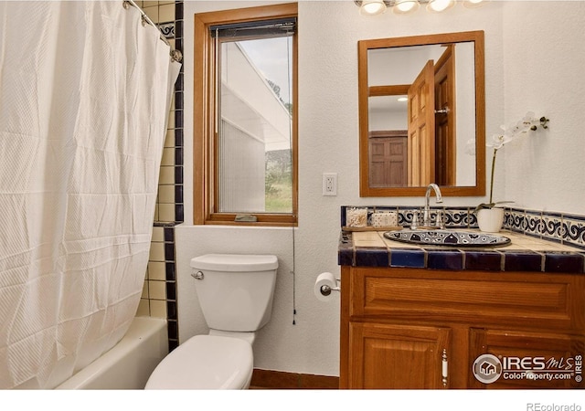 144 Coyote Ct, Boulder, CO 80302 - full bathroom featuring vanity and shower / tub combo with curtain