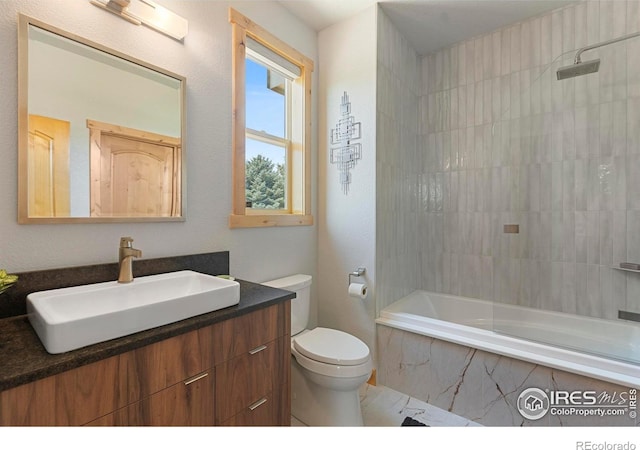 37044 Soaring Eagle Cir, Severance, CO 80550 - full bathroom featuring vanity and tiled shower / bath