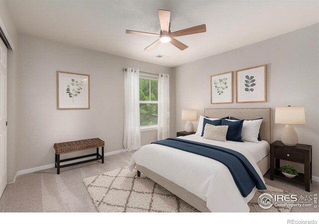 3290 Discovery Ct, Broomfield, CO 80023 - carpeted bedroom featuring a closet and a ceiling fan