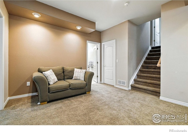4332 Clay Commons Ct, Boulder, CO 80303 - living area with carpet, stairway, and recessed lighting