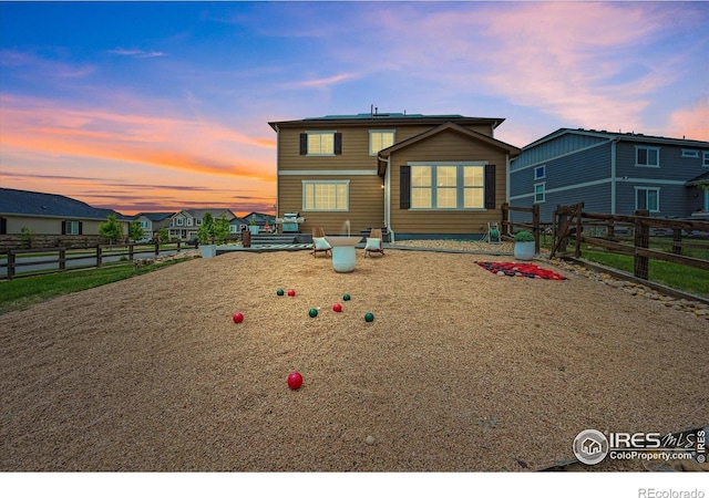 12648 Canoe St, Firestone, CO 80504 - view of back of property at dusk