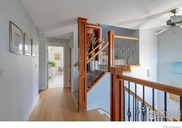 901 Terrace Cir S, Boulder, CO 80304 - hallway with light wood-type flooring and stairs