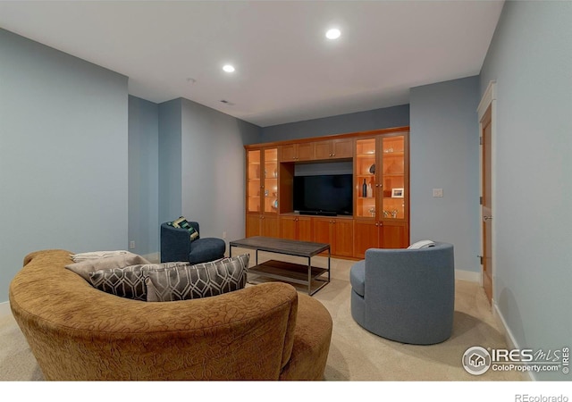901 Terrace Cir S, Boulder, CO 80304 - living room with light carpet and recessed lighting