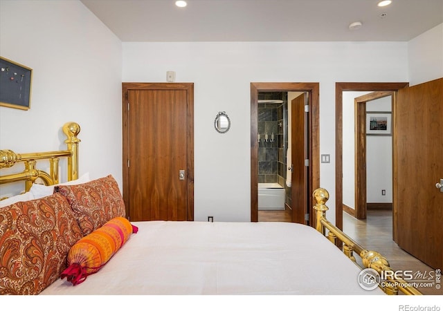 820 Pearl St, Boulder, CO 80302 - bedroom with recessed lighting and wood finished floors