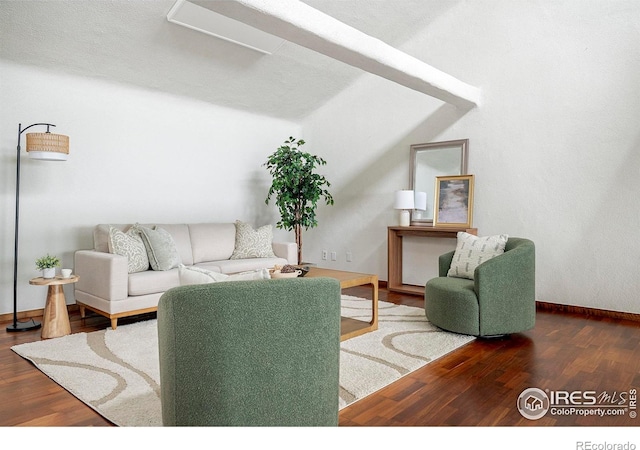 3884 Douglas Mountain Dr, Golden, CO 80403 - living area featuring wood finished floors and baseboards