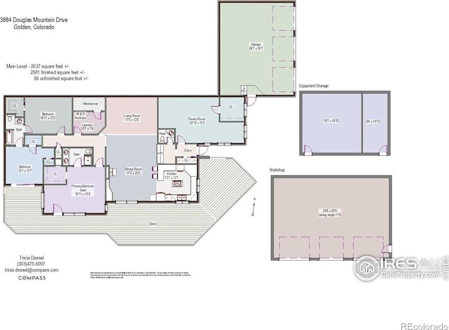3884 Douglas Mountain Dr, Golden, CO 80403 - view of property floor plan