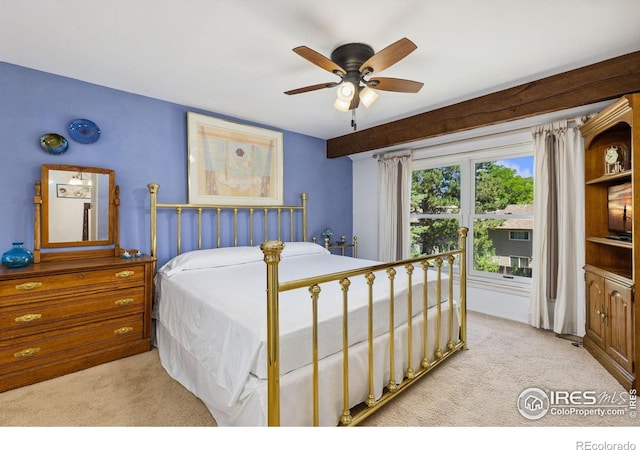 1620 Bradley Ct, Boulder, CO 80305 - bedroom with light colored carpet and a ceiling fan