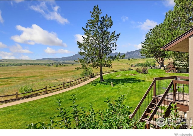 1620 Bradley Ct, Boulder, CO 80305 - view of yard with a view of rural / pastoral area and a mountain view