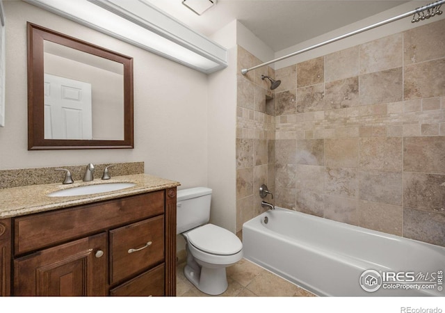 253 W Cedar Way, Louisville, CO 80027 - full bath with vanity, shower / washtub combination, and tile patterned floors