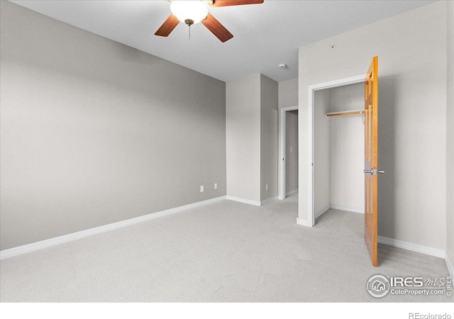 5220 Boardwalk Dr Unit 22, Fort Collins, CO 80525 - unfurnished bedroom with light carpet and a ceiling fan