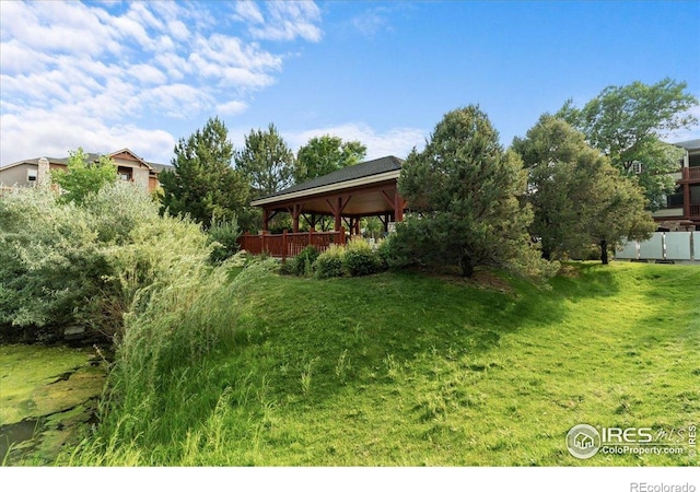 5220 Boardwalk Dr Unit 22, Fort Collins, CO 80525 - view of green lawn with a gazebo