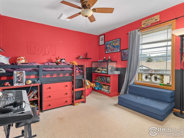 1695 Gray Hawk Ct, Estes Park, CO 80517 - bedroom with carpet and ceiling fan
