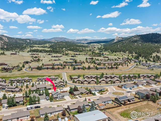 1695 Gray Hawk Ct, Estes Park, CO 80517 - aerial view of residential area with a mountainous background