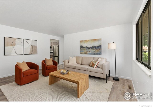 530 Mount Evans St, Longmont, CO 80504 - living area with wood finished floors and baseboards