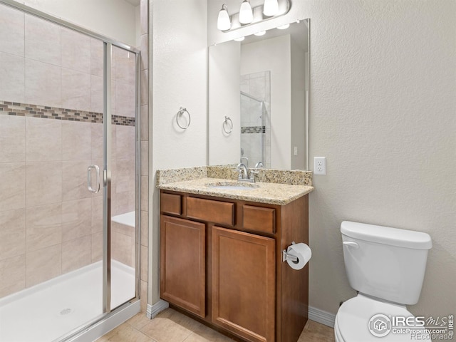 3038 County Fair Ln Unit 1, Fort Collins, CO 80528 - full bath featuring a stall shower, vanity, and tile patterned floors
